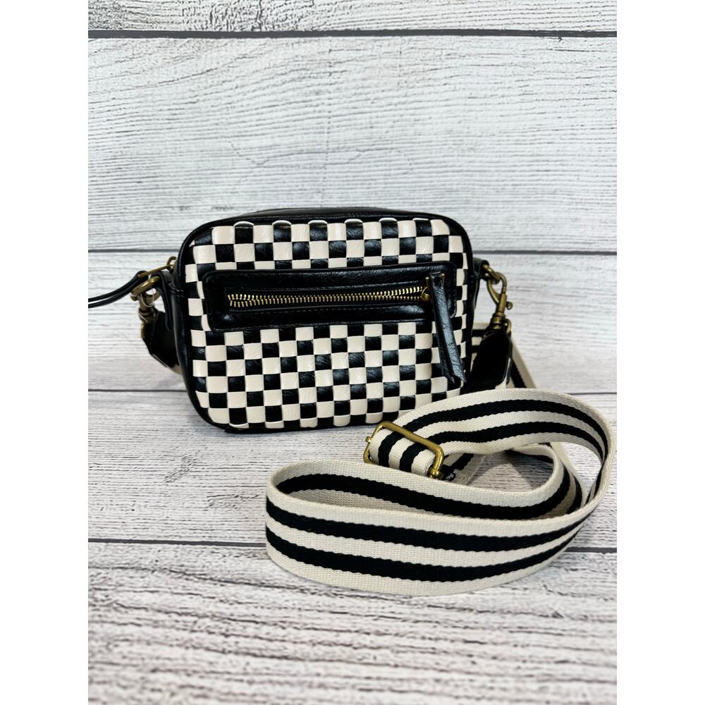 Universal Thread Black & Cream Checkered Small Cr… - image 1